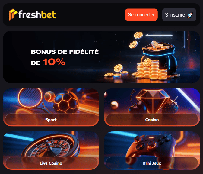 Réel Fresh Bet Avis pour Français