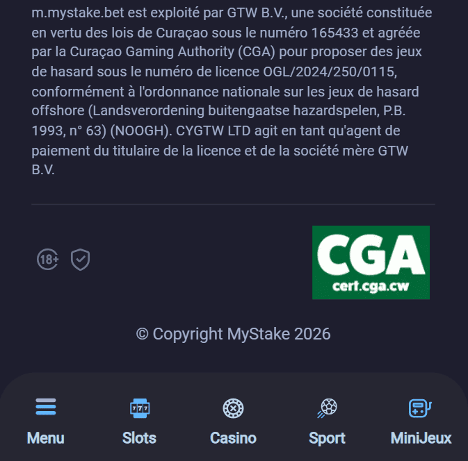 Casino My-Stake est Fiable en France