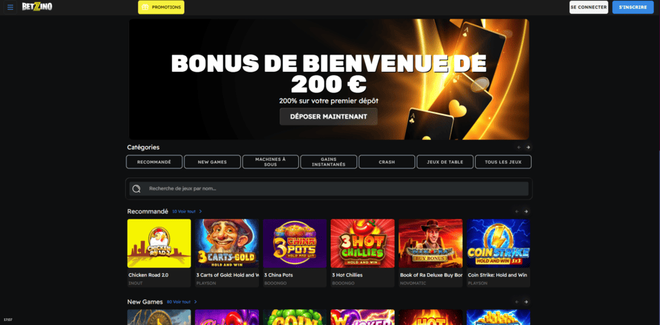 BetZino Casino Connexion à Bet Zino Casino sérieux